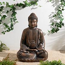 Glitzhome Oversized MGO Meditating Buddha Statue 29.5" H