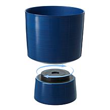 Glitzhome Set of 2 Cobalt Blue Faux Ceramic Urn Plastic Planters