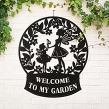 Glitzhome Waterglobe Silhouette Pick 30" H x 20" L Black Metal