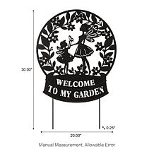 Glitzhome Waterglobe Silhouette Pick 30" H x 20" L Black Metal