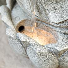 Glitzhome Zen-Style Animal Outdoor Fountain with LED Lights 21.75"H