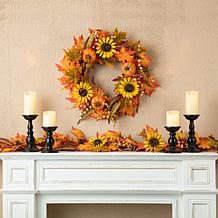Glizthome 6' Fall Maple Leaf and Sunflower Garland