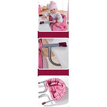 Gotz Pink Floral & Striped Doll Table Seat