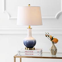 Gradient 25" Ceramic and Brass LED Table Lamp by JONATHAN Y