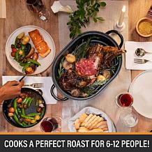 Granitestone 18.5" Oval Ultra Nonstick Roasting Pan with Lid