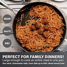 Granitestone 5.5 Qt. Nonstick Jumbo Cooker with Lid and Helper Handle