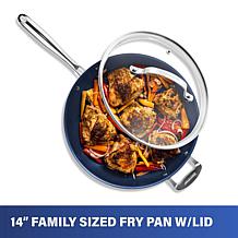 Granitestone Blue 14" Nonstick Family Pan with Lid & Stay Cool Handle