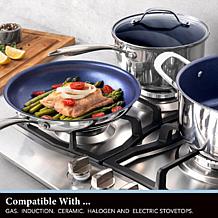 GraniteStone Blue Stainless Steel Nonstick Pots and Pans Set - 5 Piece