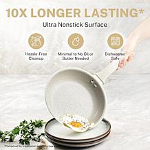 Granitestone Desert Beige 14'' Nonstick Fry Pan with Lid