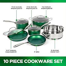 GraniteStone Emerald Nonstick Pots and Pans Cookware Set - 10 Piece