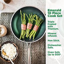 GraniteStone Emerald Nonstick Pots and Pans Cookware Set - 10 Piece