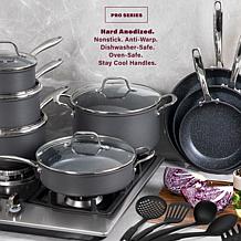 GraniteStone Pro Hard-Anodized Pots and Pans with Utensils - 13 Piece