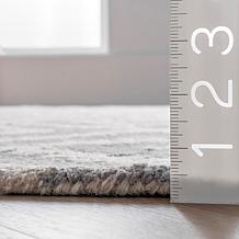 Gray Geometric Wool Rug