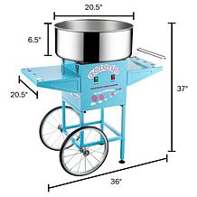 Great Northern Cotton Candy Machine and Cart with Pan and 13” Wheels