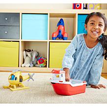 Green Toys Rescue Boat & Helicopter Set