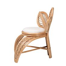 Gresham Bohemian Natural Rattan Accent Chair 35.4"W x 26"D x 32.7"H