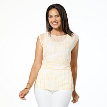 GREY by Jhoan Sebastian Grey Chiffon Self-Sash Sleeveless Top