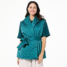 GREY by Jhoan Sebastian Grey Convertible Quilted Belted Jacket