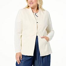 GREY by Jhoan Sebastian Grey Crochet Sleeve Blazer