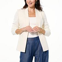 GREY by Jhoan Sebastian Grey Crochet Sleeve Blazer