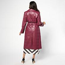 Grey by Jhoan Sebastian Grey Faux Leather Trench Coat