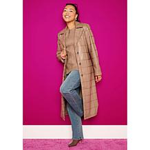 Grey by Jhoan Sebastian Grey Faux Leather Trench Coat
