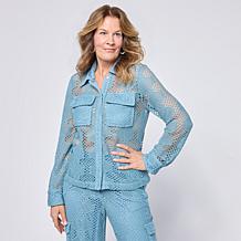 Grey by Jhoan Sebastian Grey Long-Sleeve Crochet Jacket