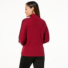 GREY by Jhoan Sebastian Grey Mock-Neck Sweater with Whipstitch Detail