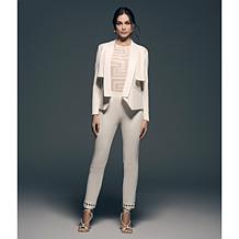 GREY by Jhoan Sebastian Grey Ponte Pant with Grommet Detail