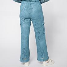 Grey by Jhoan Sebastian Grey Wide Leg Crochet Cargo Pant