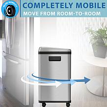 Halo 16-Gallon Sensor Trash Can and Recycle Bin with Wheels