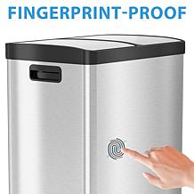 Halo 16 Gallon Step Pedal Trash Can and Recycle Bin with Odor Filters