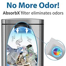 Halo 8 Gallon Step Pedal Trash Can with AbsorbX Odor Filter