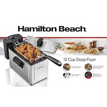 Hamilton Beach 35032 12-Cup Deep Fryer 8-Cup Food Capacity, Black