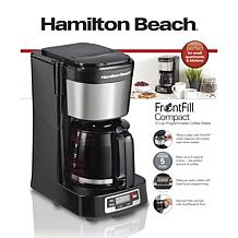 Hamilton Beach 5-Cup Compact Coffee Maker with Clock & Glass Carafe