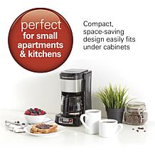 Hamilton Beach 5-Cup Compact Coffee Maker with Clock & Glass Carafe