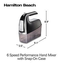 Hamilton Beach 6-Speed Hand Mixer with Snap-On Case