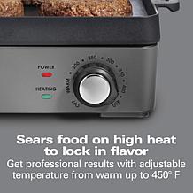 Hamilton Beach Professional Cast Iron 10" x 16" Iron Electric Grill