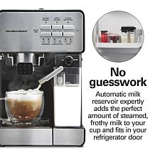 Hamilton Beach® Slide & Lock™ Espresso Maker with Auto Milk Reservoir