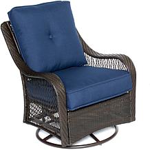 Hanover Orleans 4pc Woven Lounge Set w/Fire Pit Table