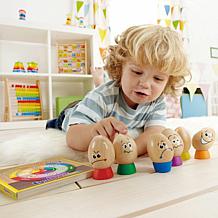 Hape Eggspressions Wooden Learning Toy with Illustrative Book, 13 pcs