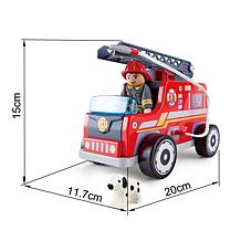 Hape Fire Truck Playset - Wooden Fire Engine with Action Figure