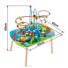 Hape Jungle Adventure Railway Table, Wooden Bead Maze