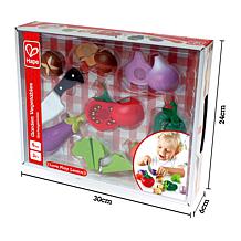 Hape Kitchen Food Playset Garden Vegetables, 9 Pieces