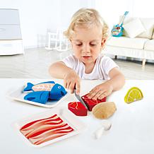 Hape Kitchen Food Playset Tasty Proteins 7 pc Wooden Kitchen Toy
