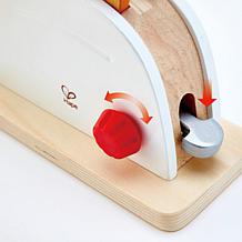 Hape Pop-Up Toaster Set - 7 Piece Wooden Toy Kitchen Playset