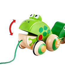 Hape Pull-Along Frog Family - Wooden Toddler Toy