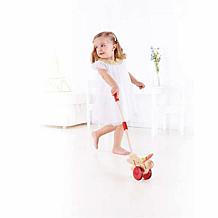 Hape Wooden Push & Pull Butterfly, Red Walking Toy