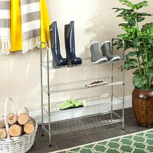 Happimess Lidia Wire Adjustable Shoe Rack - Chrome