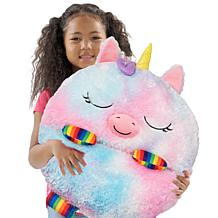Happy Nappers: Pillow & Sleepy Sack: Large Rainbow Unicorn, 66" x 30"